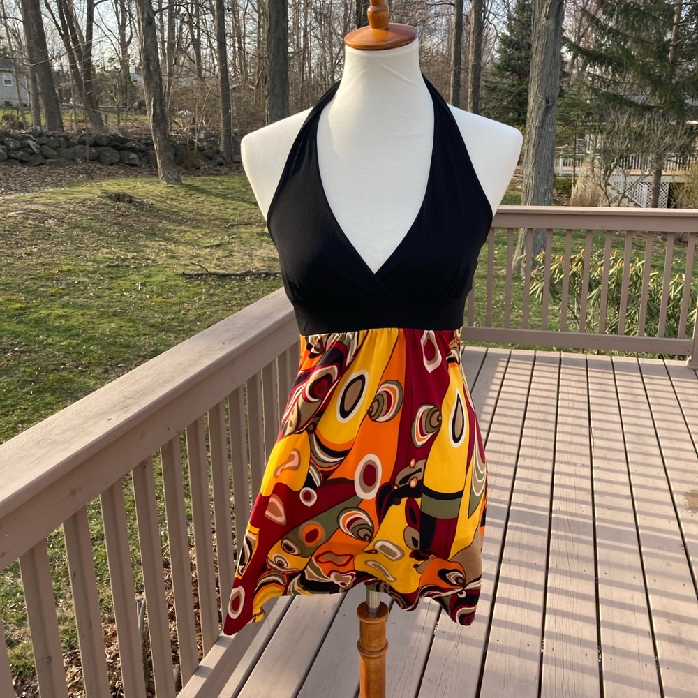 Vintage Max Rave halter retro dress